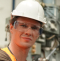 A man wearing a hard hat